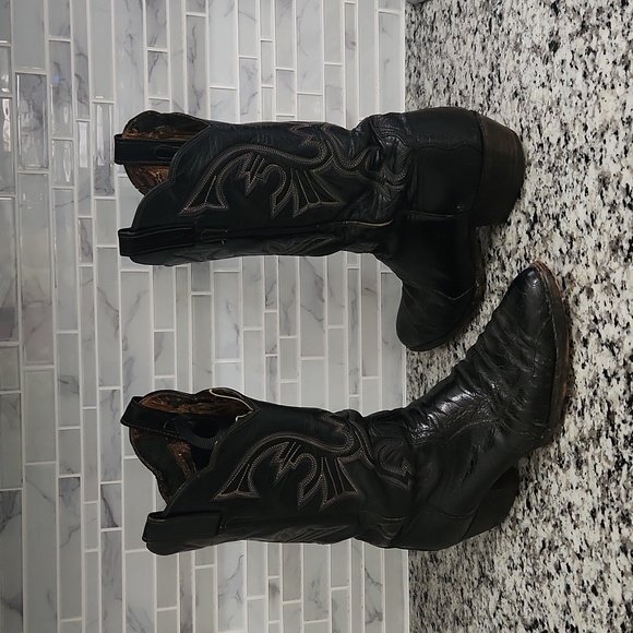 Vintage Black Handmade Laramie Alligator Cowboy Boots sz 10.5 western main image 4
